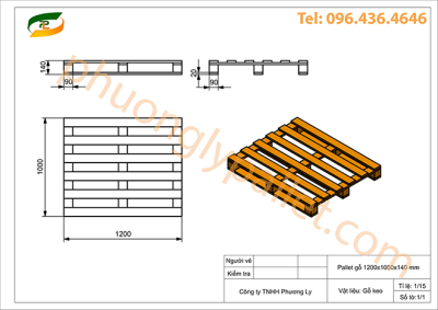 Pallet 2 hướng nâng kiểu 2