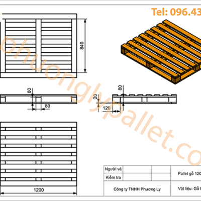 Pallet gỗ 4 hướng nâng